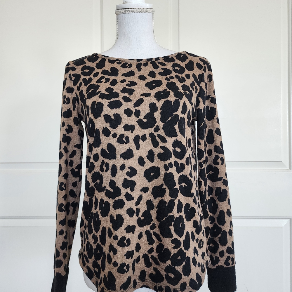 Pink Clover Animal Print Knit Top